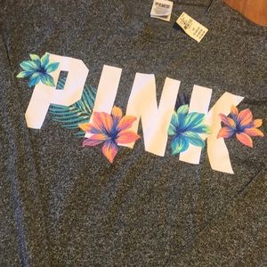 PINK Victoria's Secret Tops - NEW VS PINK Embroidered Campus Tee PINK Victoria's Secret Tops - NEW VS PINK Embroidered Campus Tee